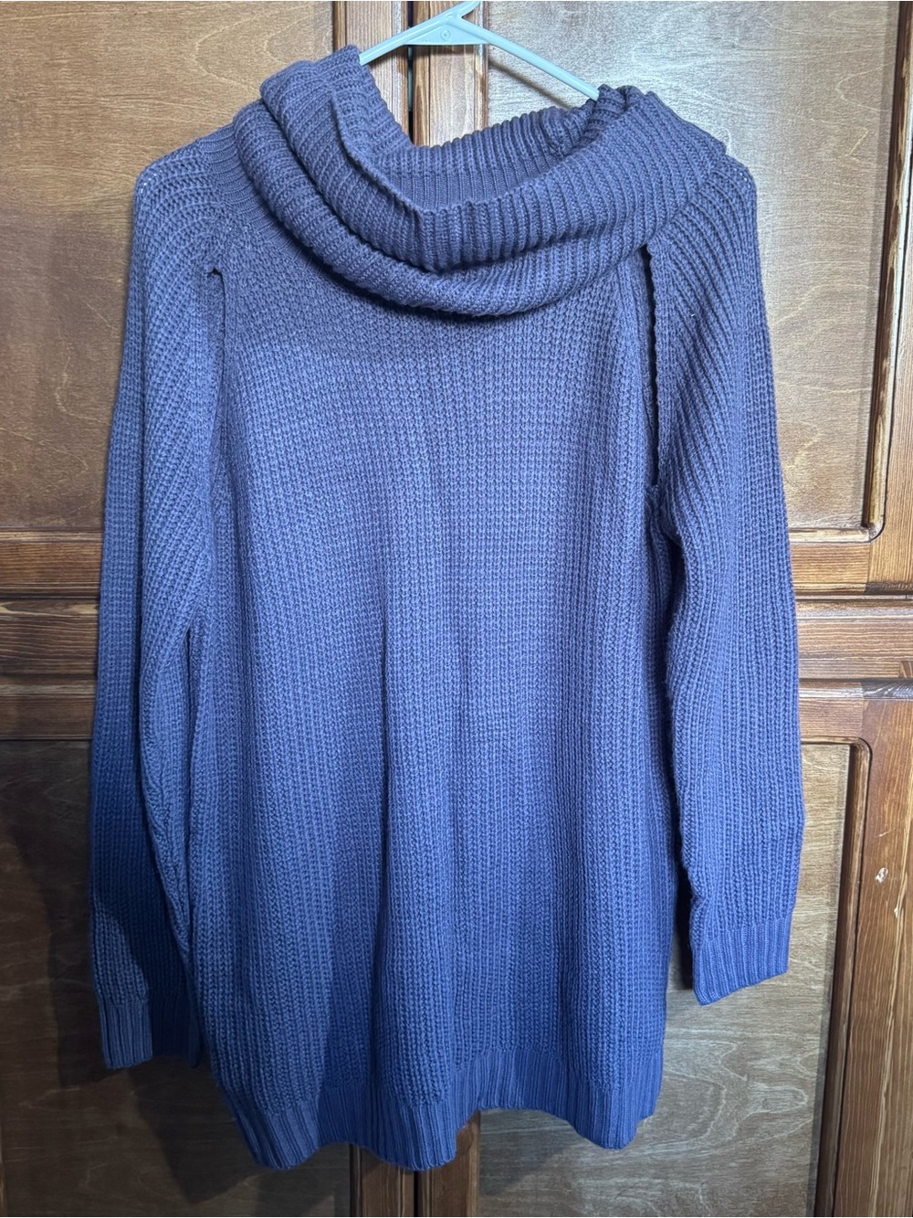 Cozy Cowl Neck Women’s Sweater - Blue